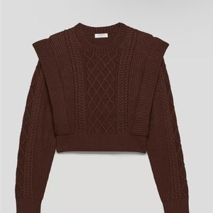 Babaton
Seek sweater (rich cocoa / chocolate brown)